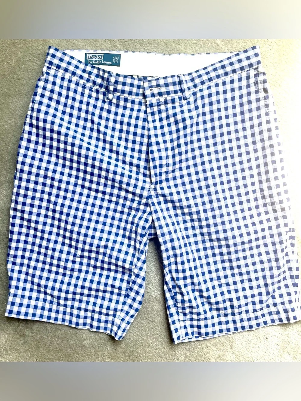 Polo by Ralph Lauren Blue and White Gingham Men’s Shorts